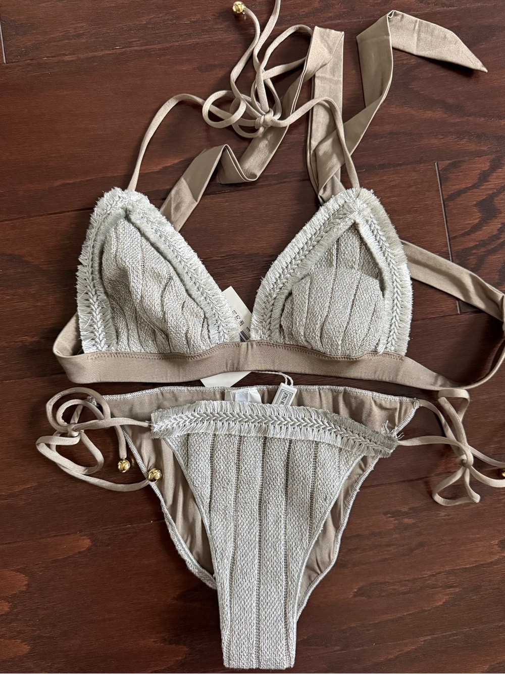 Chio knit Tie-Side Bikini Set